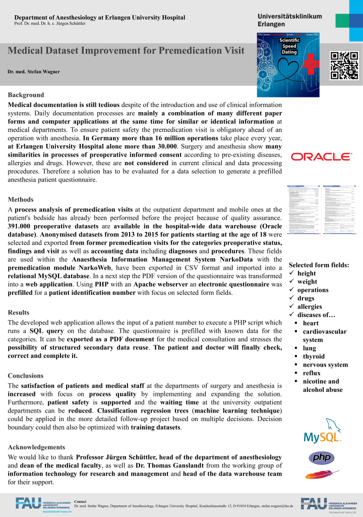 Medical Dataset Improvement for Premedication Visit (Poster)