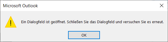 Outlook | Dialogfeld